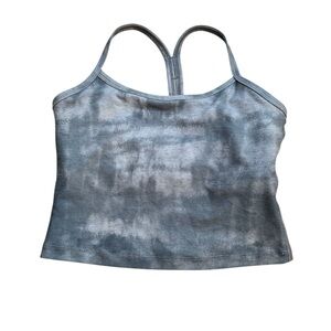BEYOND YOGA Scooped Out Cropped Tank in Stellar Blue Cloud Size XS I8